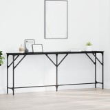 Masă Consolă vidaXL Negru Stejar 200x29x75 cm Lemn Prelucrat Living, Consola Decorativa, Design Modern