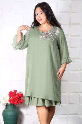 Rochie de Ocazie Bety Olive - 60Marimea foto