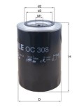 Filtru ulei MAHLE OC308