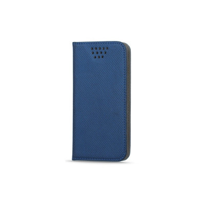 Husa piele Case Smart Magnet pentru telefon 4.5 - 5 inci, dimensiuni interioare 135 x 70 mm, bleumarin foto