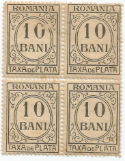 Romania, LP IV.12/1920, Taxa de plata, h. alba, fara filigran, eroare 3, MNH foto