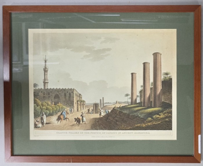 Luigi Mayer(1755-1803) - Stalpii de granit ai porticului lui Canopus din Alexandria Antica