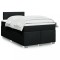 vidaXL Pat box spring cu saltea, negru, 120x200 cm, textil 3285857