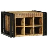 vidaXL Stativ pentru vin 46x35x27.5 cm Lemn Solid de Mango Brut
