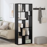 VidaXL Biblioteca separator de cameră Stejar Negru 67x25x161.5 cm Lemn Prelucrat