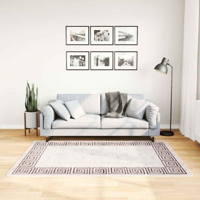 vidaXL Covor lavabil, bej deschis, 120x180 cm, antiderapant foto