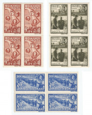 |Romania, LP 148 II/1942, Un an Basarabia, blocuri de 4 timbre, MNH foto
