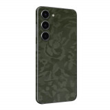 Cumpara ieftin Set Doua Folii Skin Acoperire 360 Compatibile cu Samsung Galaxy S23 Plus Wrap Skin Texture Camo Shadow Green, Verde, Oem