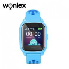 Ceas Smartwatch Pentru Copii Wonlex KT04 cu Functie Telefon, GPS, Camera, IP54 &ndash; Albastru,