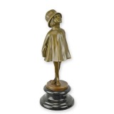 Scolarita-statueta din bronz cu un soclu din marmura BX-74