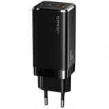 Incarcator Retea USB Usams Gan Mini, 1 X USB - 2 x USB Tip-C, 65W, Quick Charge - Power Delivery, Negru CC110TC01