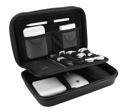 Organizator de accesorii electronice si cabluri ProCase, 30 x 20 cm, negru - RESIGILAT foto