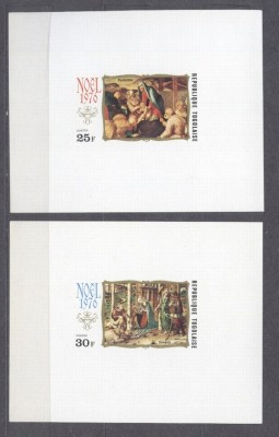 Togo 1976 Paintings Christmas x 2 DELUXE PROOFS MNH S.697 foto