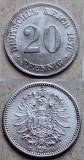 Germania 20 pfennig 1876 E argint UNC