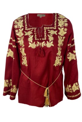 Bluza dama R tip ie, marime M, rosu bordo foto