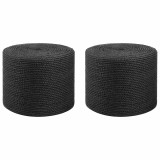 vidaXL Fr&acirc;nghie din iută 2 pcs 2 Negru 100% jute Tossa 42011597