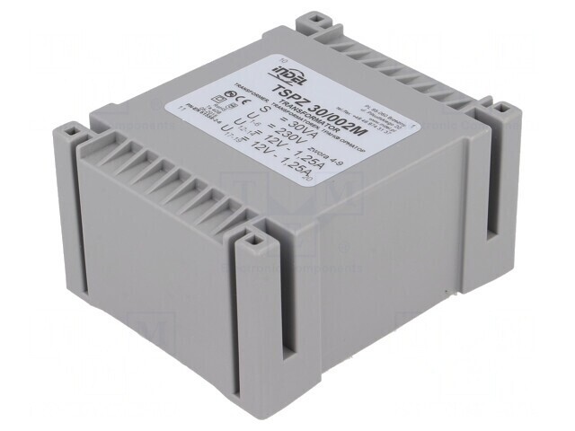 Transformator &icirc;ncapsulat 30VA 230V 12V PCB