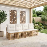 vidaXL Canapea de grădină cu 4 locuri fără brațe 4 pcs 42026736