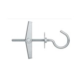 Diblu metalic basculant Fischer KDH 4, cu c&acirc;rlig M4&times;70 mm, pentru gips-carton, set 25 buc.