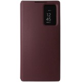 Husa tip carte Visiniu inchis Samsung Galaxy S23 Ultra 5G cu Decupaj Panou Frontal si Buzunar Card