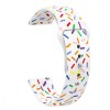 Curea silicon, compatibila Amazfit Active, telescoape QR, Ivory Confetti
