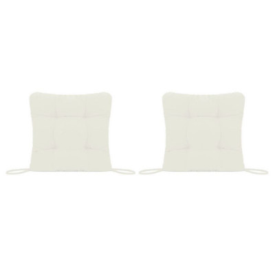 Set Perne decorative pentru scaun de bucatarie sau terasa, dimensiuni 40x40cm, culoare Alb, 2 buc/set foto