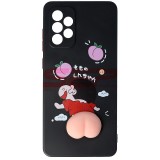 Husa Samsung Galaxy A72, TPU, 3D Squishy, Neagra