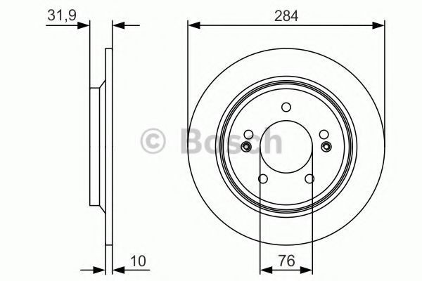 Disc frana KIA SOUL II (PS) (2014 - 2016) BOSCH 0 986 479 V09