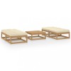 Gossi set mobilier de gradina cu perne, 5 piese, lemn masiv de pin