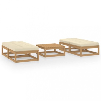 Gossi set mobilier de gradina cu perne, 5 piese, lemn masiv de pin foto