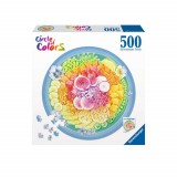 Puzzle Cerc Bol Cu Fructe Si Legume, 500 Piese, Ravensburger