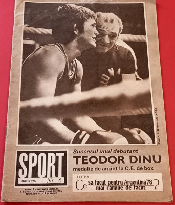 Revista SPORT nr.6/iunie 1977 (Dudu Georgescu - Gheata de Aur a Europei) foto