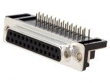 Conector D-Sub 25 pini soclu mamă unghi 90&deg; pentru PCB, MH CONNECTORS