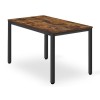 Masa pentru sufragerie/living, Artool, pal, metal, maro rustic si negru, 120x60x75 cm, Leobert