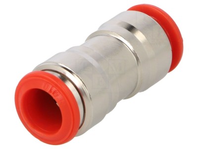 Conector push-in simplu alamă nichelată foto