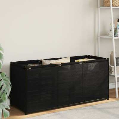 vidaXL Cutie de depozitare, negru, 105x34,5x45 cm, material textil 343148 foto