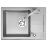 Chiuveta bucatarie Granit Nils gri set 5in1