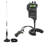 Pachet Statie radio CB Midland Alan 42 DS, Dual Watch, 4W, 12V + Antena PNI S75 cu magnet 8-10 KM