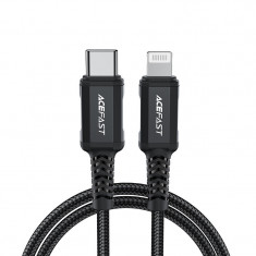 Cablu Acefast MFI USB Tip C - Lightning 1,8m, 30W, 3A Negru (C4-01 C Negru) C4-01-C-L BLACK