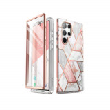 Husa Compatibila cu Samsung Galaxy S23 Ultra - I-Blason Cosmo Marble, Roz, Carcasa