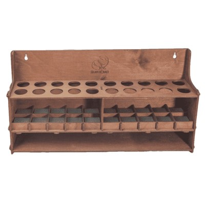 Suport pentru 20 cutite de cioplit in lemn BeaverCraft TH20 Dark foto