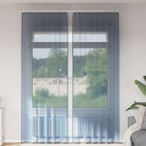 vidaXL Perdele Voile cu buzunare pentru bare 2 buc Albastru regal 4102215