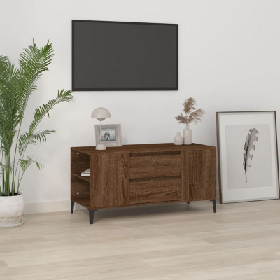 Comoda TV, stejar maro, 102x44,5x50 cm, lemn prelucrat GartenMobel Dekor foto