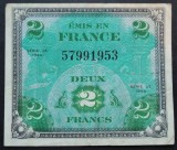 Cumpara ieftin Bancnota istorica 2 FRANCI / FRANCS - FRANTA, anul 1944 * cod 36 = OCUPATIE