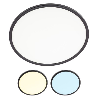 Plafoniera LED Memo 05-935, 24W, lumina calda / neutra / rece, rotunda, neagra, moderna foto