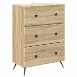 vidaXL Dulap cu sertare Stejar Sonoma 66 x 34,5 x 90 cm Lemn prelucrat 895527