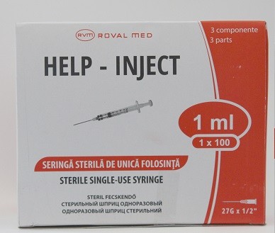 SERINGA INSULINA INDIVIDUALA 1ML AC ATASAT foto
