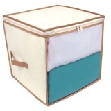 Husa depozitare pentru haine cu fermoar, Bej, 41x41x41 cm, Oem