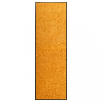 vidaXL Covoraș de ușă lavabil, portocaliu, 60 x 180 cm 323453 foto