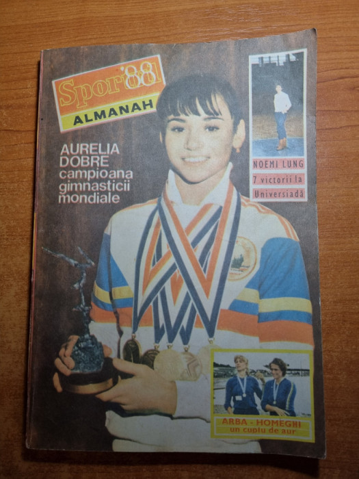 almanah sportul 1988 - aurelia dobre campioana mondiala la gimnastica